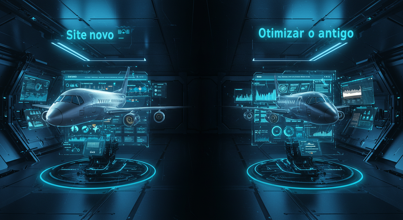 site novo ou antigo otimizado